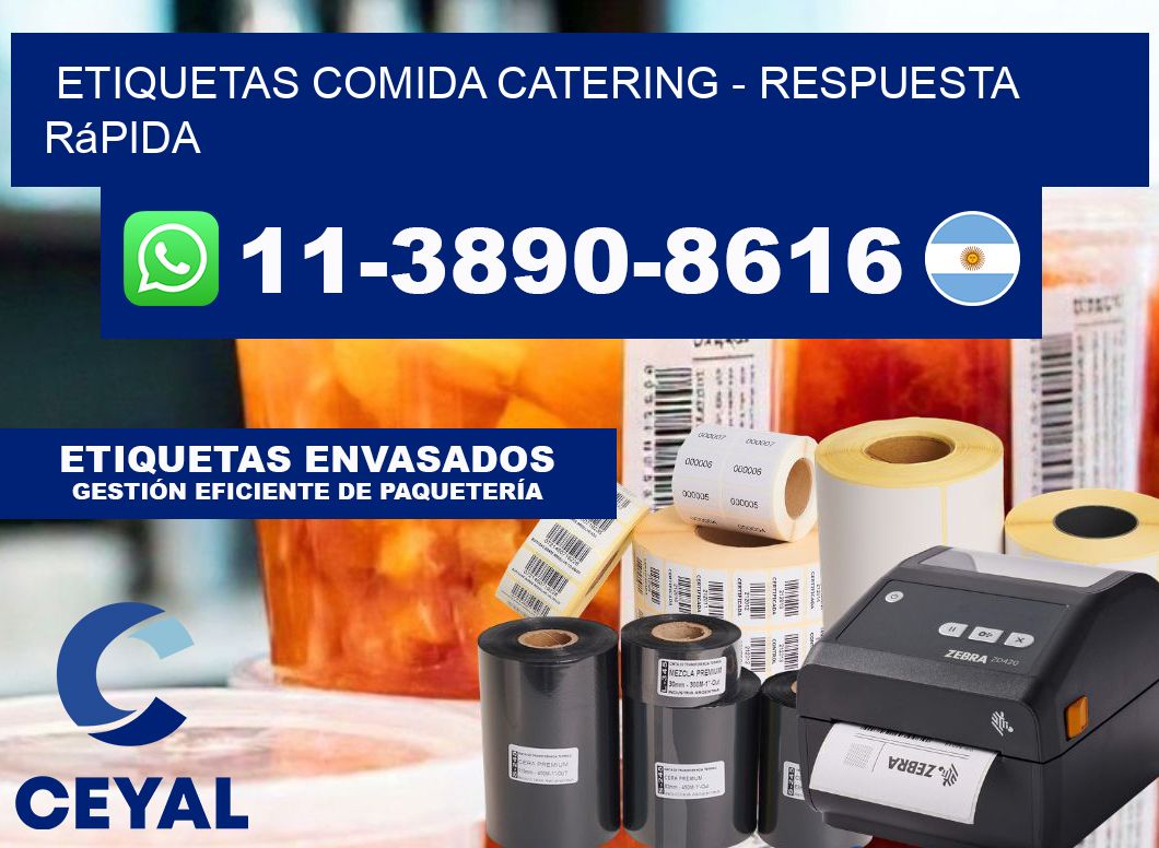 ETIQUETAS COMIDA CATERING - Respuesta rápida