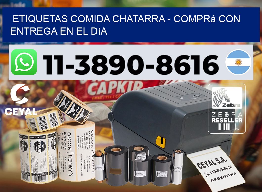 ETIQUETAS COMIDA CHATARRA - Comprá con entrega en el día