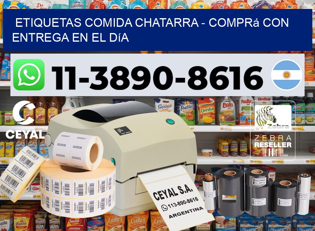 ETIQUETAS COMIDA CHATARRA - Comprá con entrega en el día