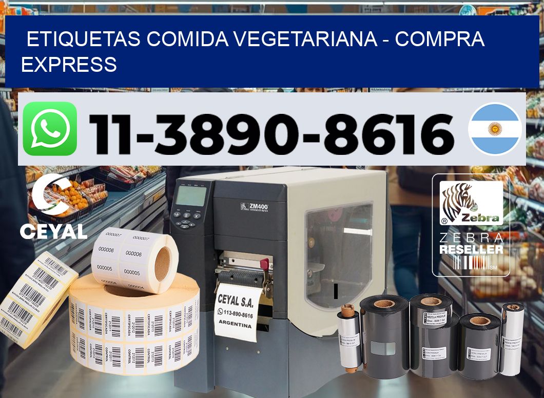 ETIQUETAS COMIDA VEGETARIANA - Compra express