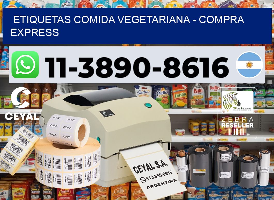 ETIQUETAS COMIDA VEGETARIANA - Compra express