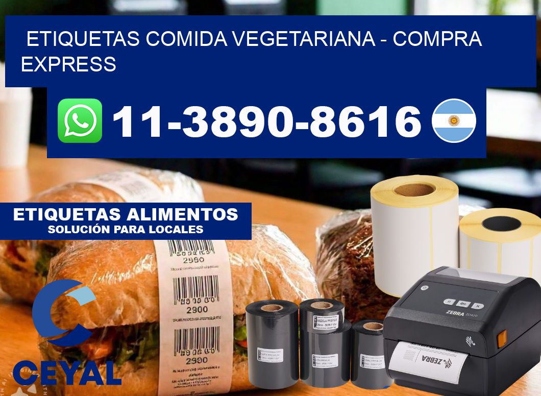 ETIQUETAS COMIDA VEGETARIANA - Compra express