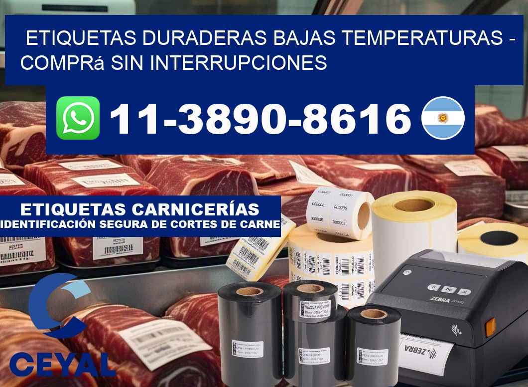 ETIQUETAS DURADERAS BAJAS TEMPERATURAS - Comprá sin interrupciones