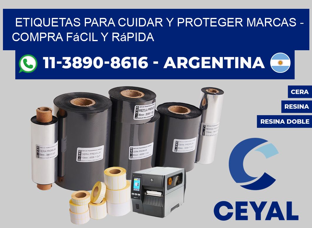 ETIQUETAS PARA CUIDAR Y PROTEGER MARCAS - Compra fácil y rápida