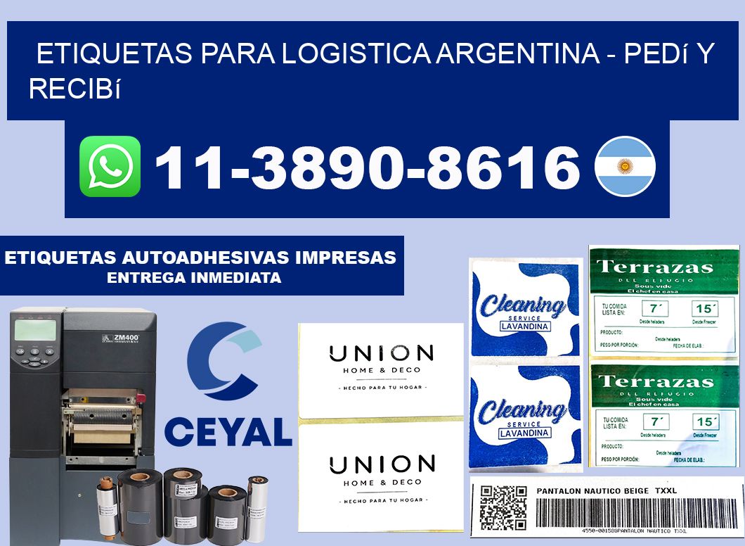 ETIQUETAS PARA LOGISTICA ARGENTINA - Pedí y recibí