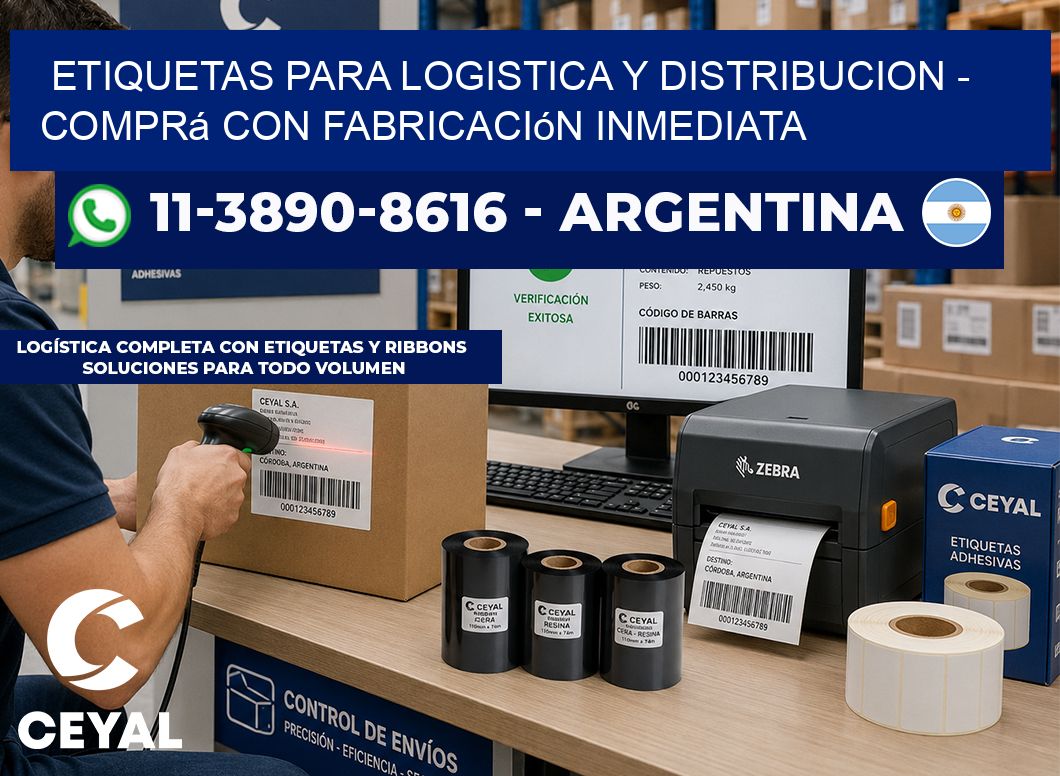 ETIQUETAS PARA LOGISTICA Y DISTRIBUCION - Comprá con fabricación inmediata