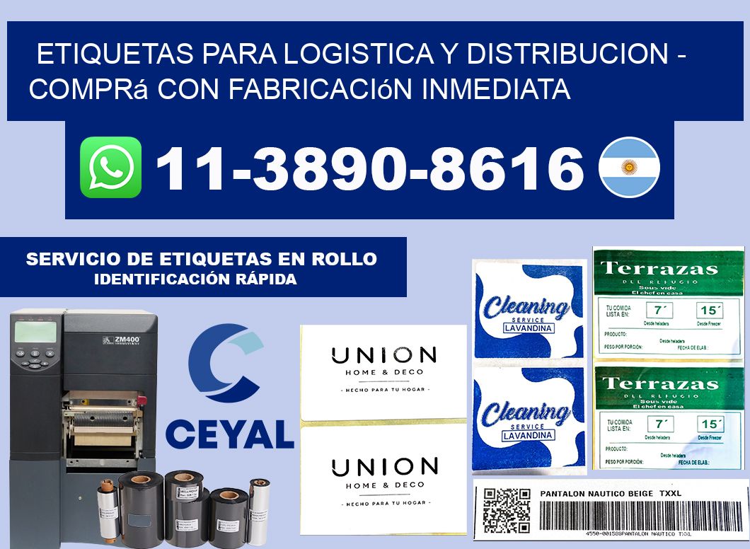 ETIQUETAS PARA LOGISTICA Y DISTRIBUCION - Comprá con fabricación inmediata