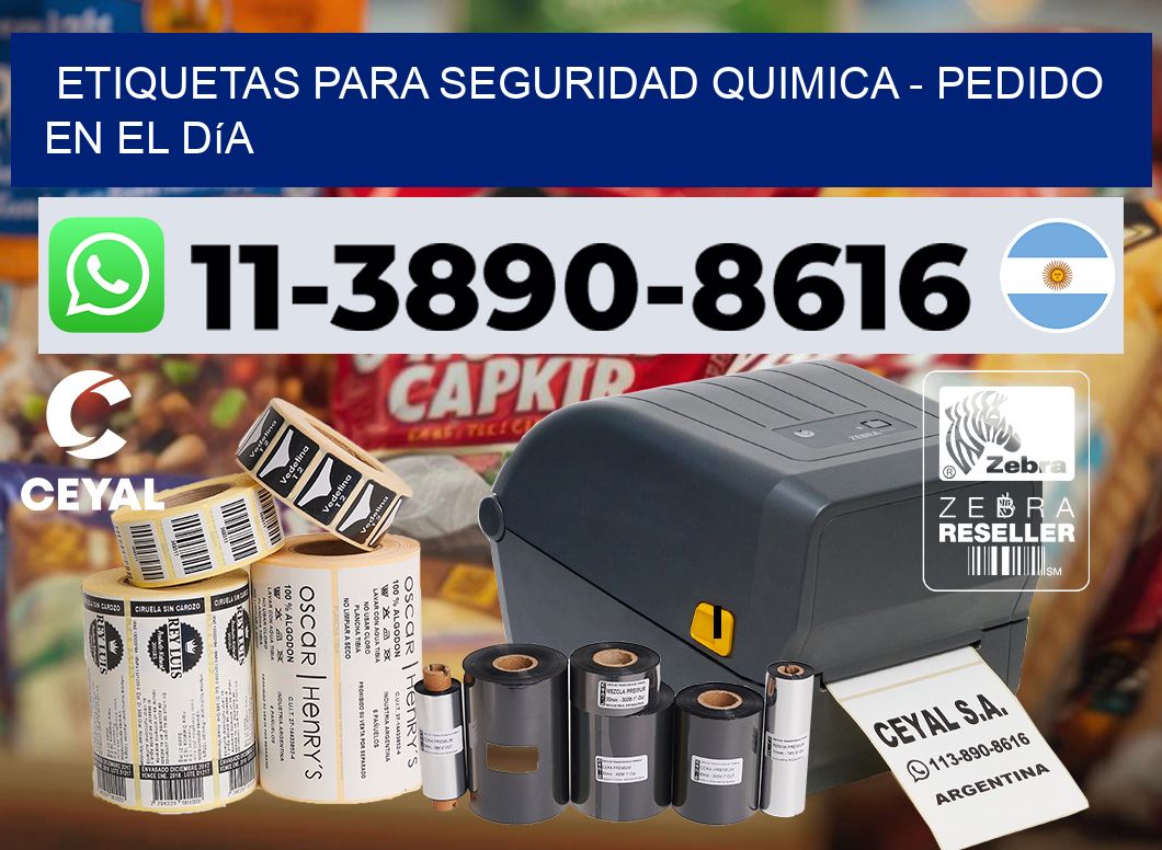 ETIQUETAS PARA SEGURIDAD QUIMICA - Pedido en el día