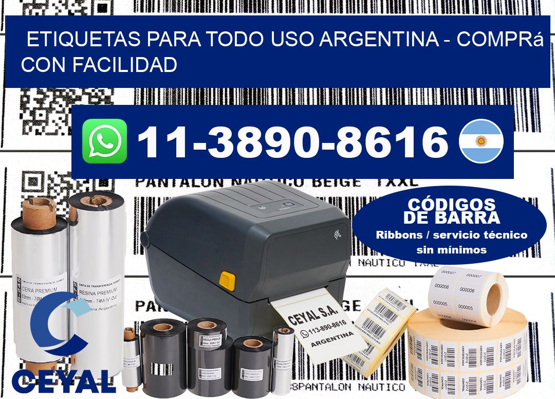 ETIQUETAS PARA TODO USO ARGENTINA - Comprá con facilidad