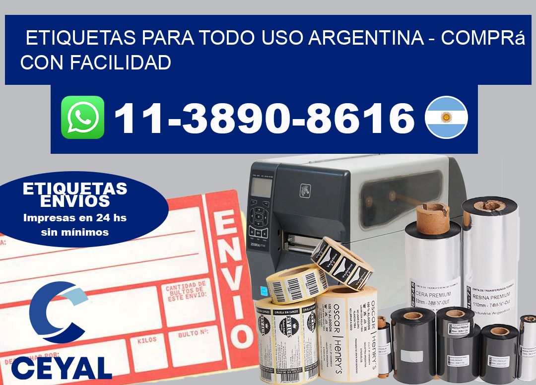 ETIQUETAS PARA TODO USO ARGENTINA – Comprá con facilidad