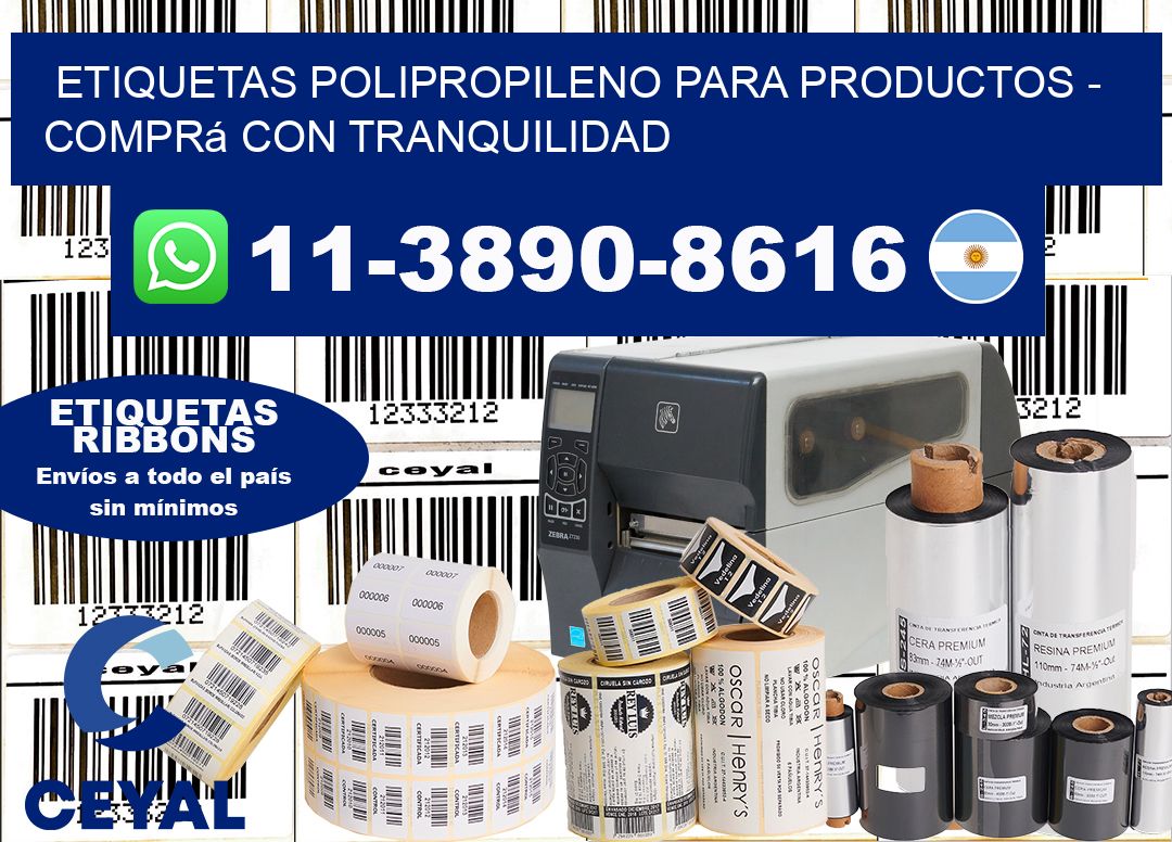 ETIQUETAS POLIPROPILENO PARA PRODUCTOS – Comprá con tranquilidad