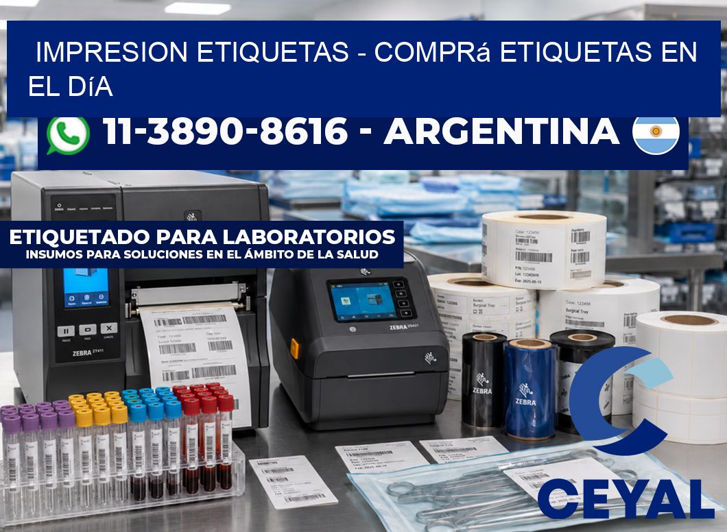 IMPRESION ETIQUETAS - Comprá etiquetas en el día