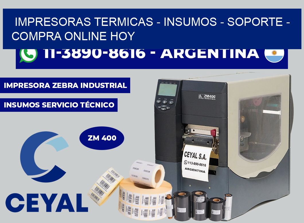 IMPRESORAS TERMICAS - INSUMOS - SOPORTE - Compra online hoy
