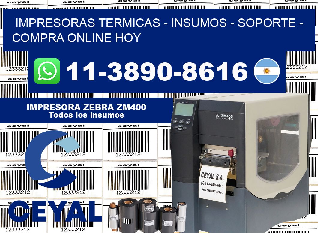 IMPRESORAS TERMICAS – INSUMOS – SOPORTE – Compra online hoy