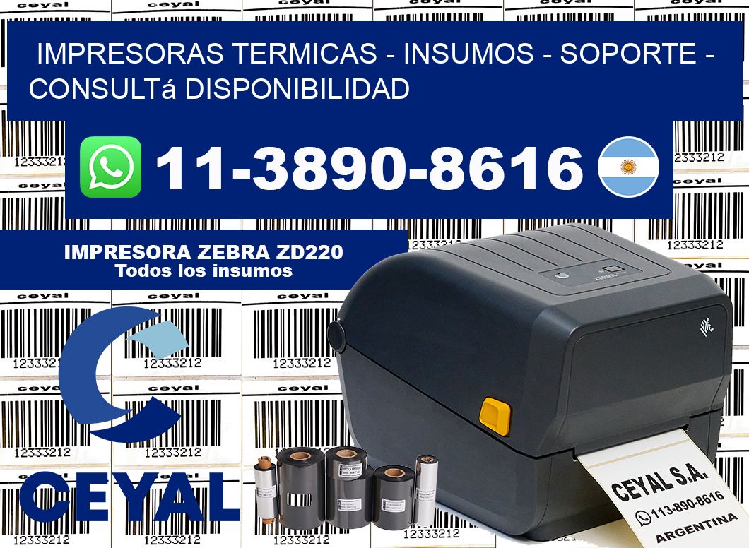 IMPRESORAS TERMICAS - INSUMOS - SOPORTE - Consultá disponibilidad
