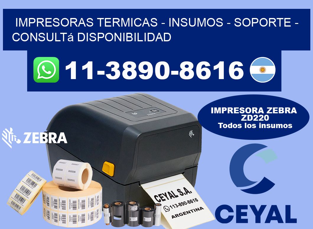 IMPRESORAS TERMICAS - INSUMOS - SOPORTE - Consultá disponibilidad