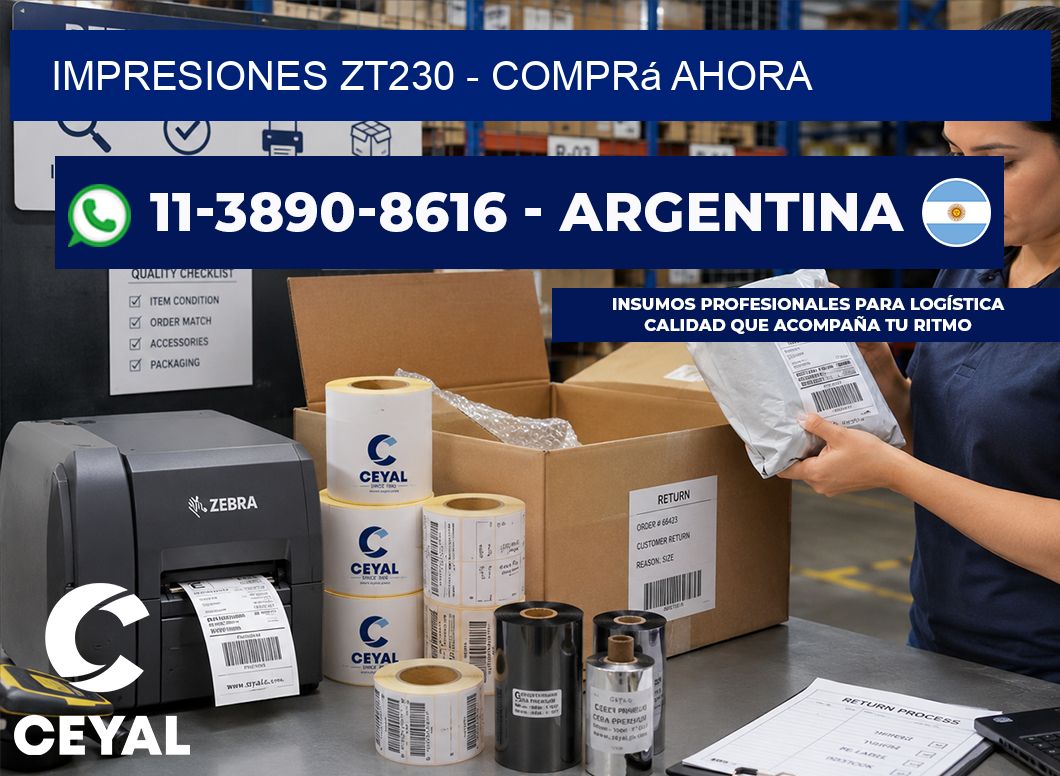 Impresiones ZT230 - Comprá ahora