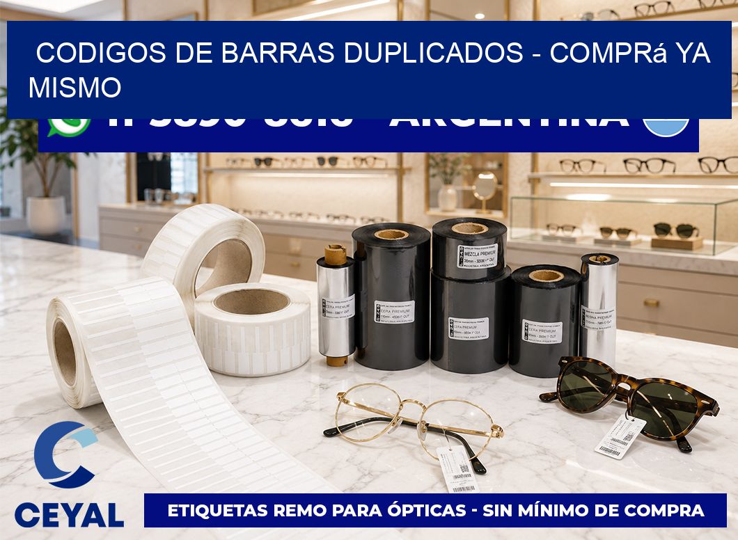 codigos de barras duplicados - Comprá ya mismo