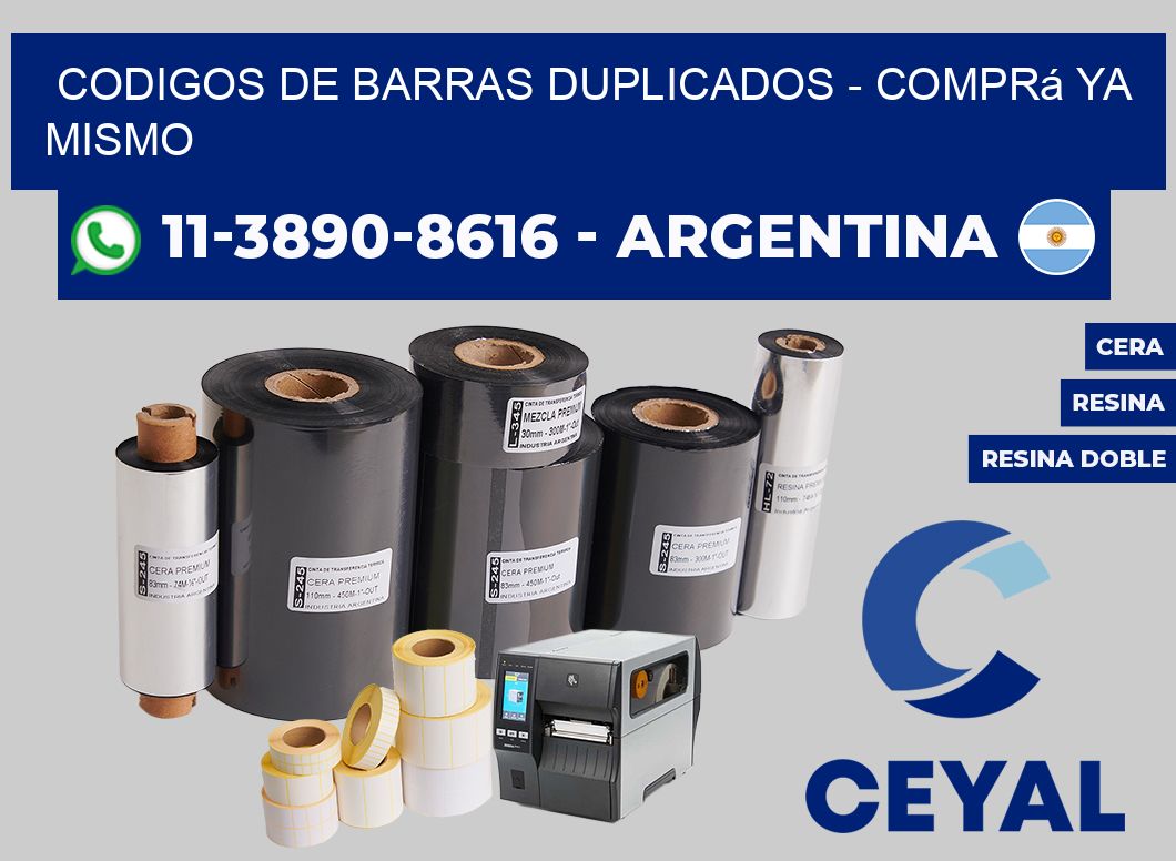 codigos de barras duplicados - Comprá ya mismo