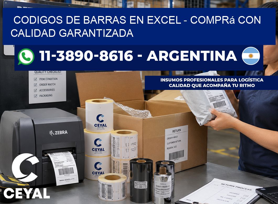 codigos de barras en excel - Comprá con calidad garantizada