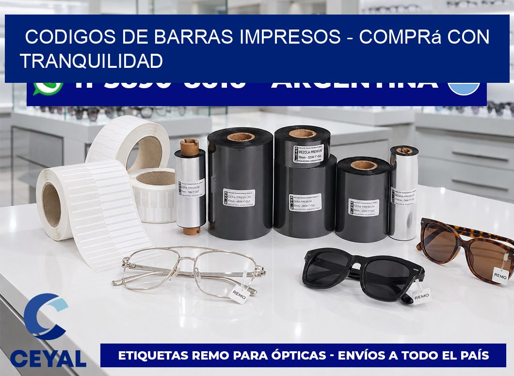codigos de barras impresos - Comprá con tranquilidad