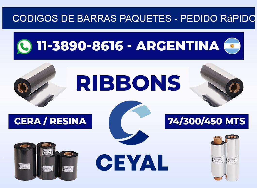 codigos de barras paquetes - Pedido rápido