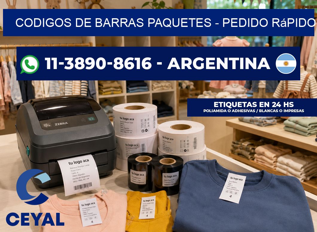 codigos de barras paquetes – Pedido rápido