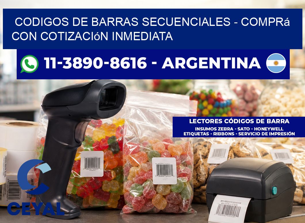 codigos de barras secuenciales – Comprá con cotización inmediata
