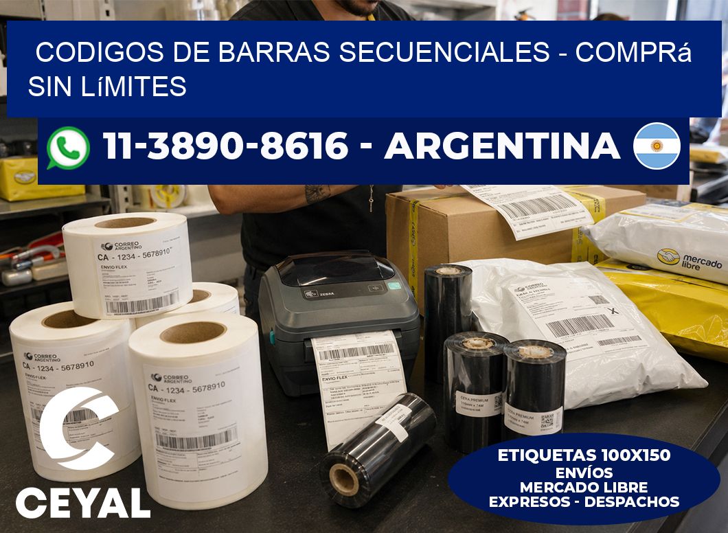 codigos de barras secuenciales - Comprá sin límites