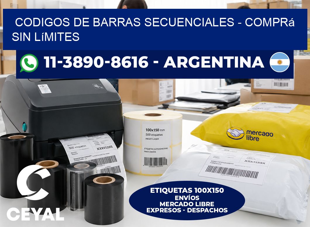 codigos de barras secuenciales - Comprá sin límites
