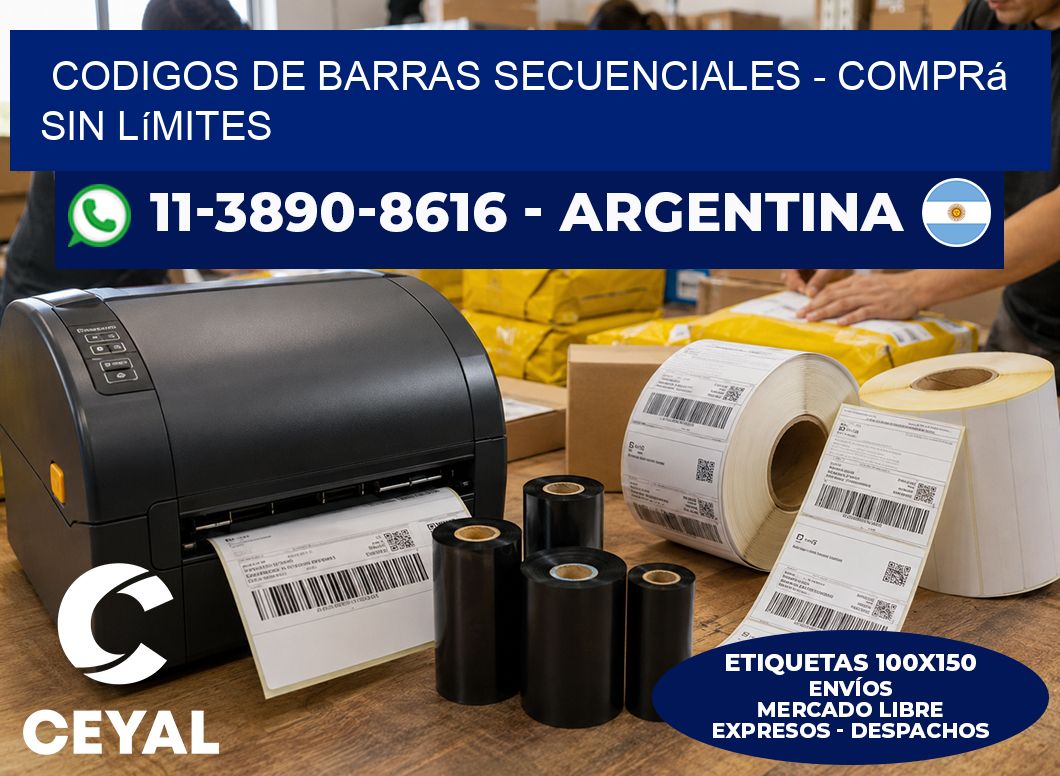 codigos de barras secuenciales - Comprá sin límites
