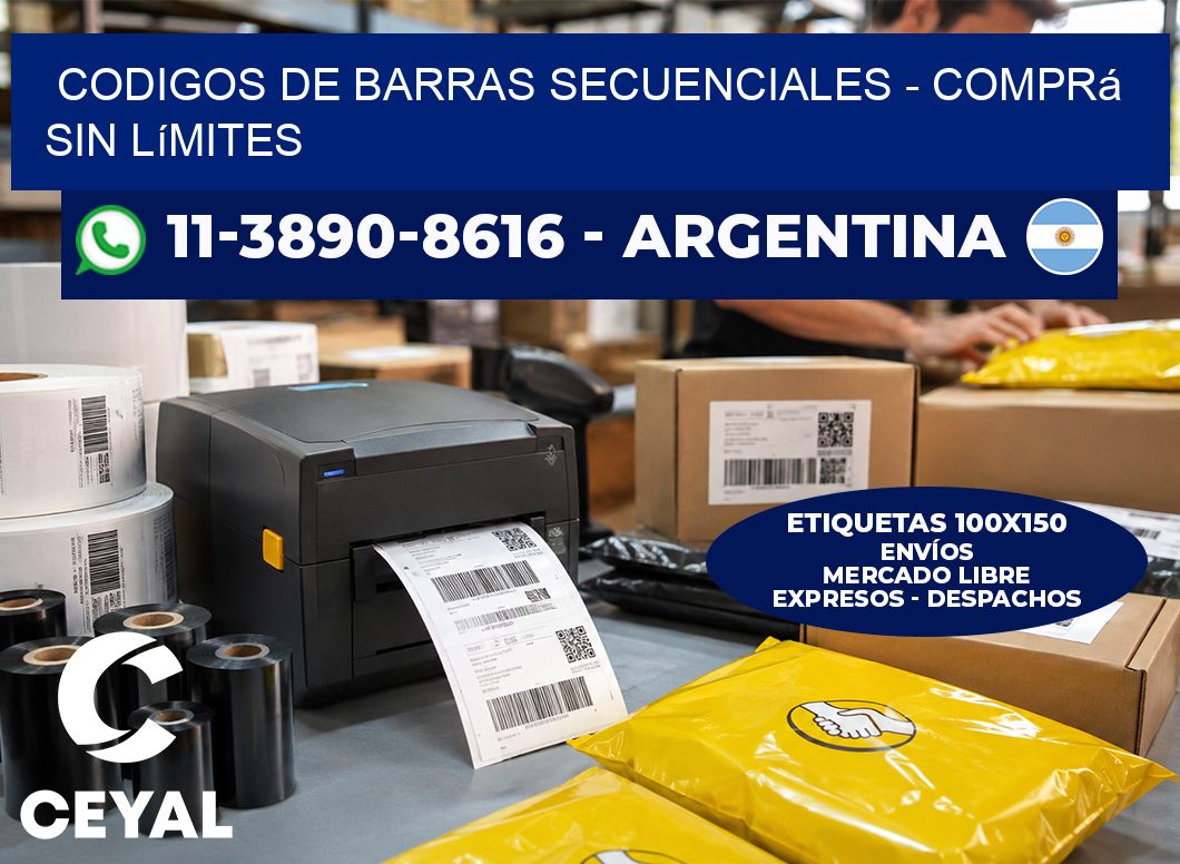 codigos de barras secuenciales – Comprá sin límites