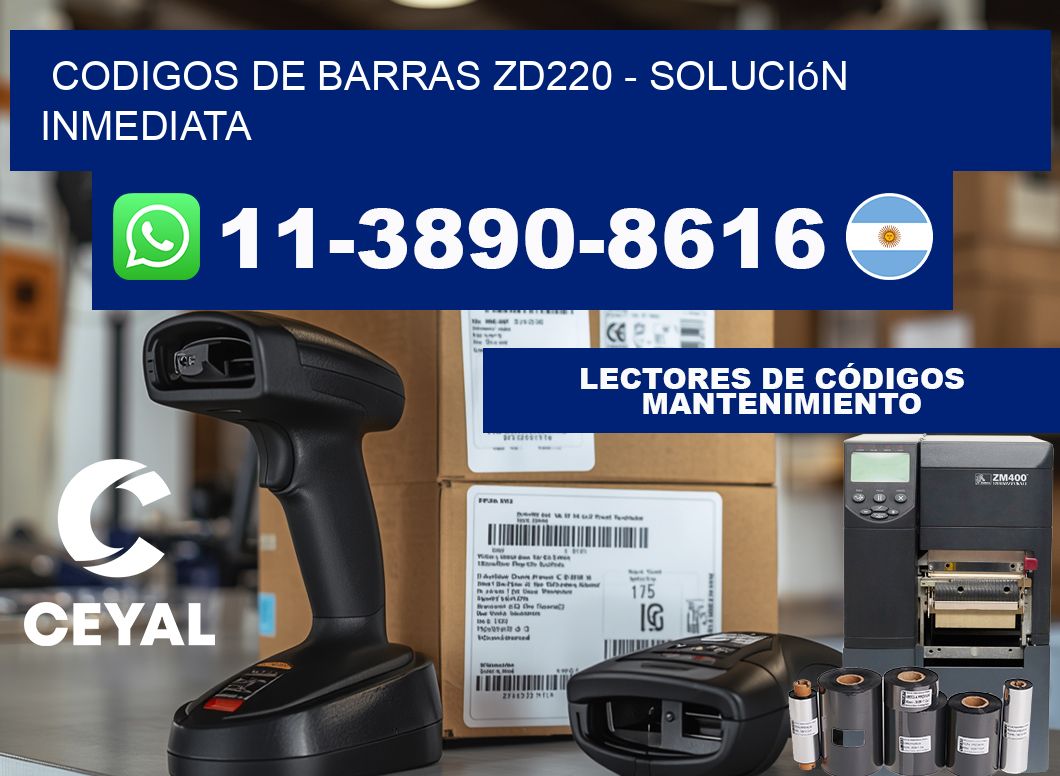 codigos de barras zd220 - Solución inmediata