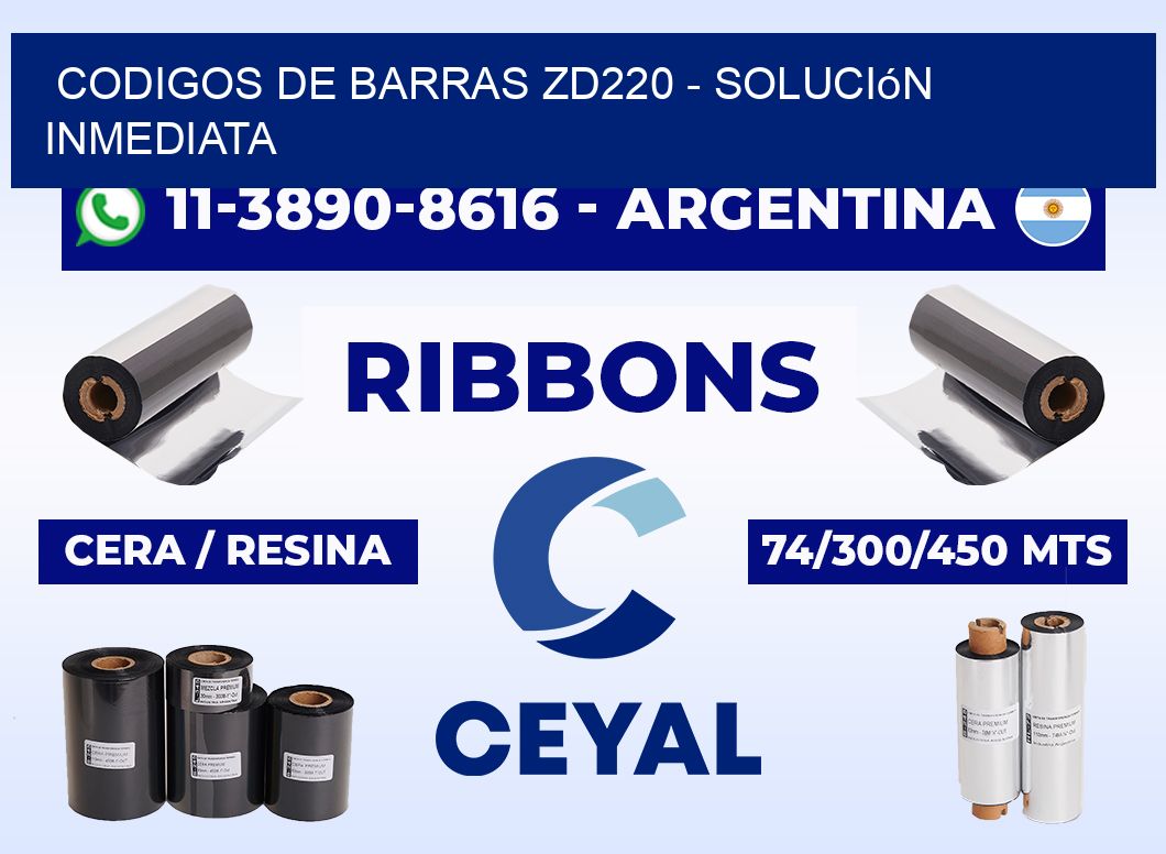 codigos de barras zd220 - Solución inmediata
