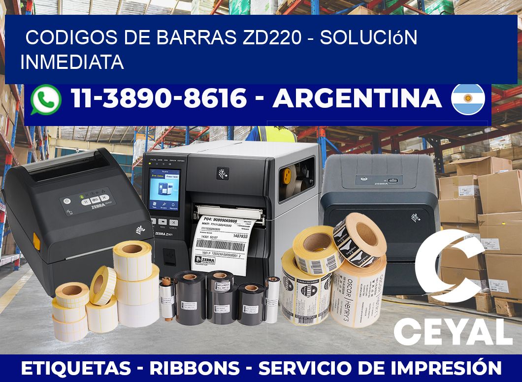 codigos de barras zd220 – Solución inmediata