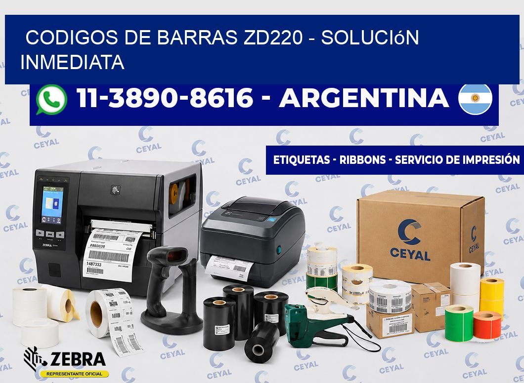 codigos de barras zd220 - Solución inmediata