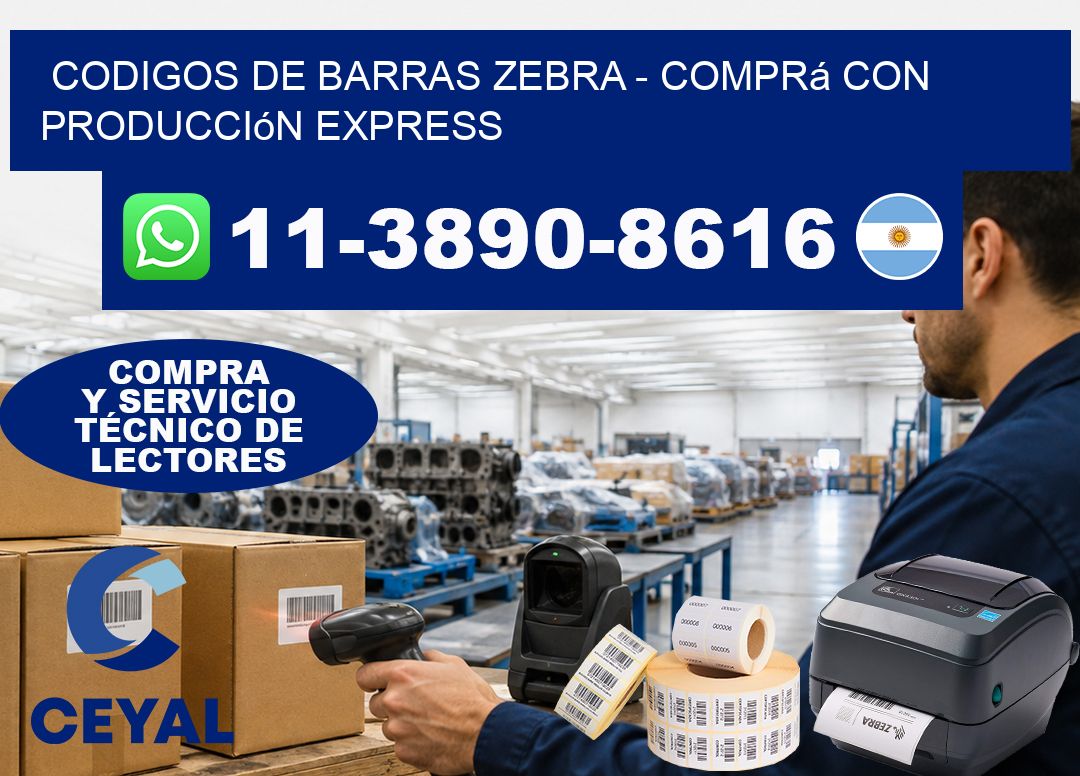 codigos de barras zebra - Comprá con producción express