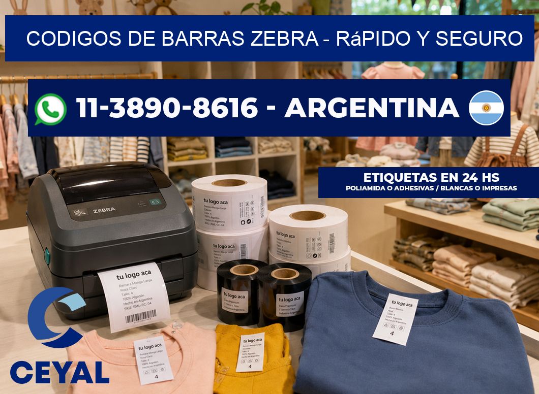 codigos de barras zebra - rápido y seguro
