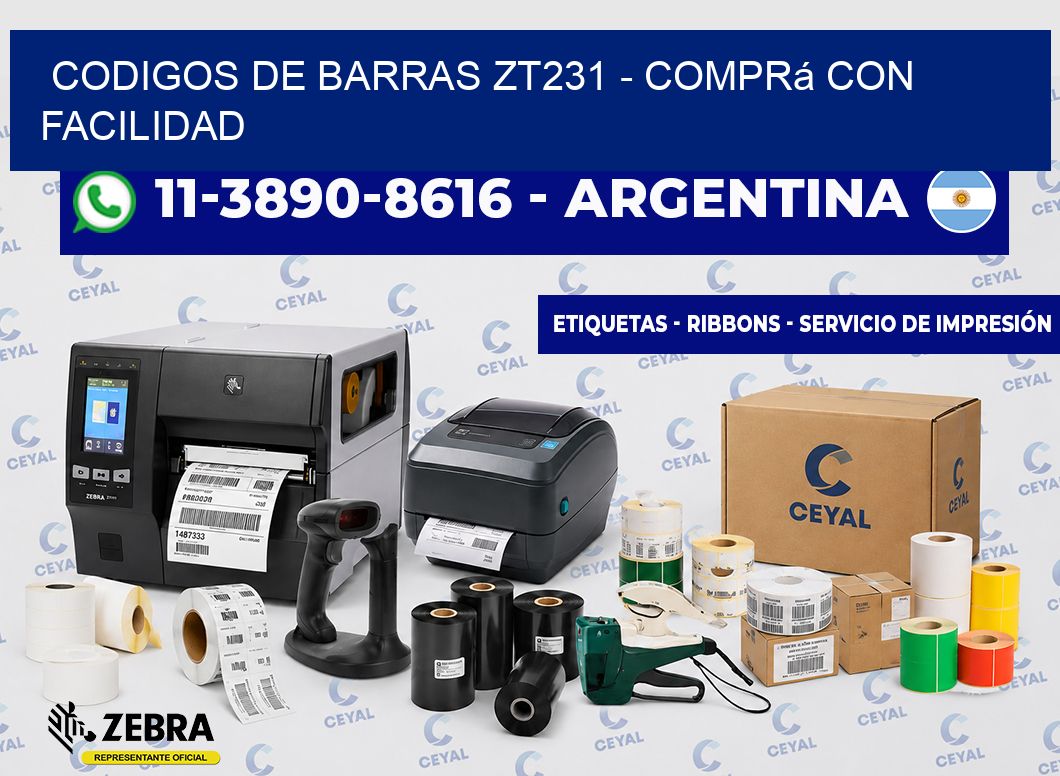 codigos de barras zt231 - Comprá con facilidad