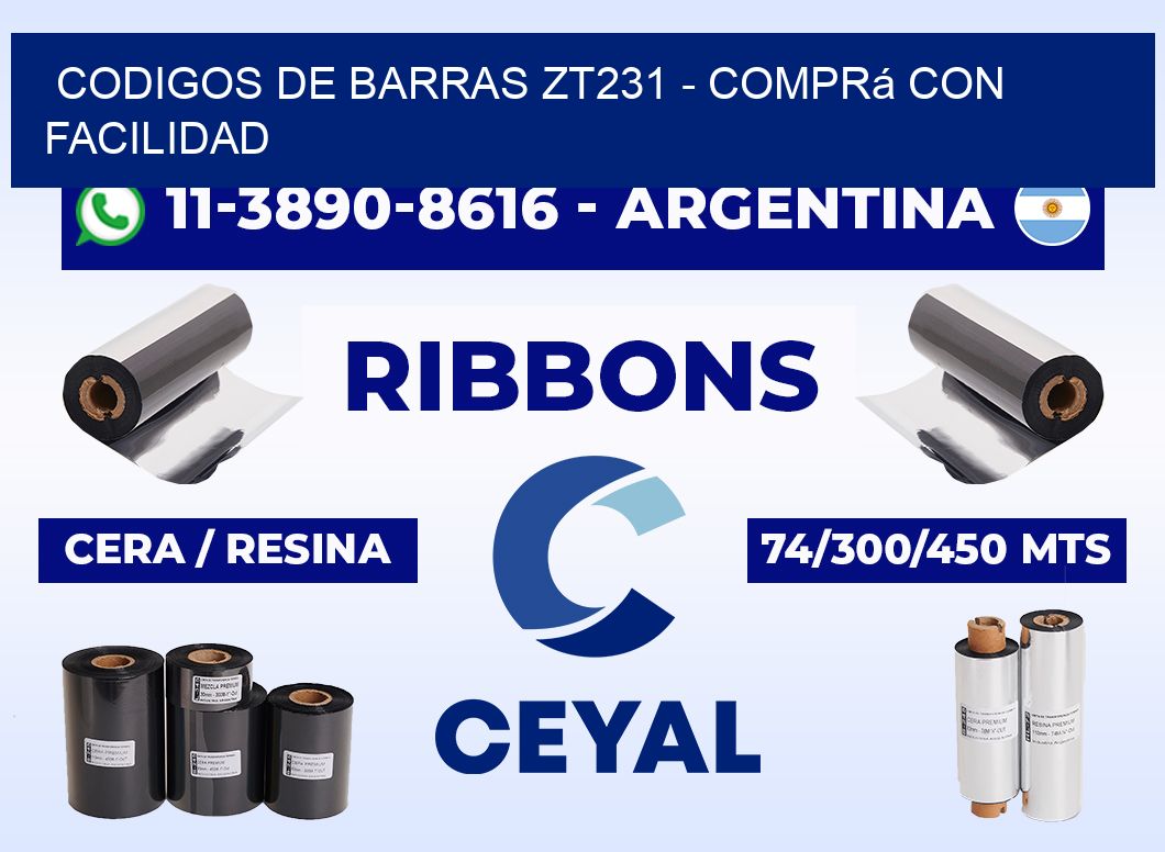 codigos de barras zt231 - Comprá con facilidad