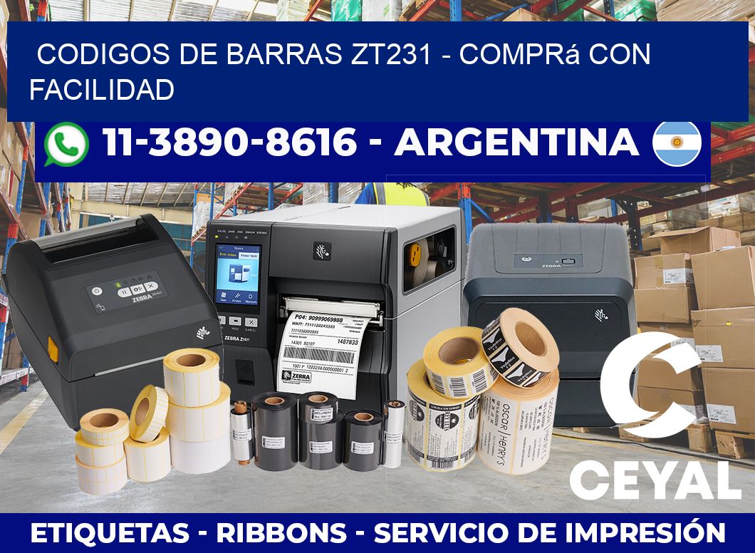 codigos de barras zt231 – Comprá con facilidad