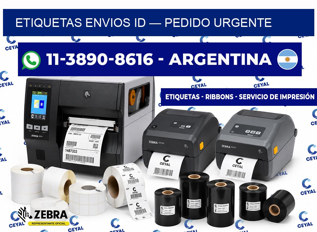 etiquetas envios id — Pedido urgente