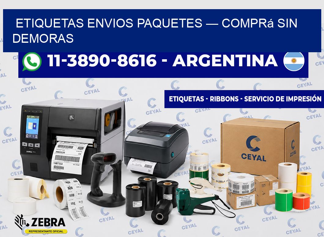 etiquetas envios paquetes — Comprá sin demoras