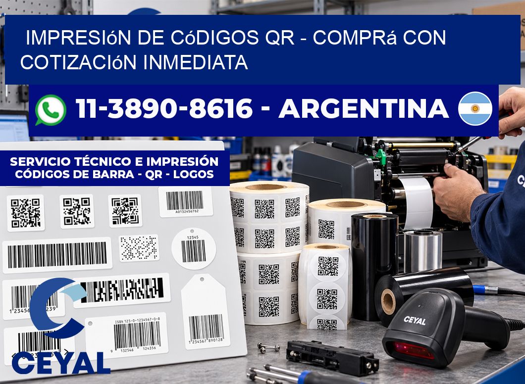 Impresión de Códigos QR - Comprá con cotización inmediata